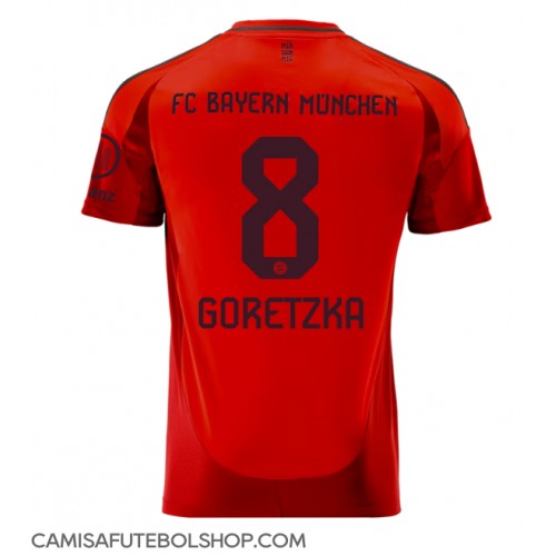 Camisa de time de futebol Bayern Munich Leon Goretzka #8 Replicas 1º Equipamento 2024-25 Manga Curta